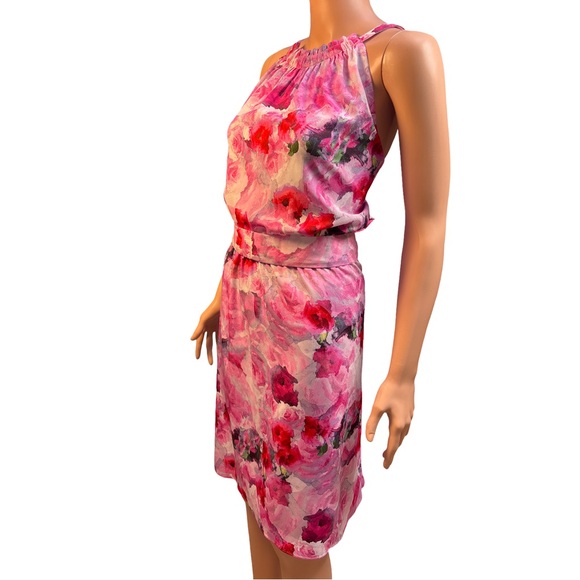 Adrianna Papell Vibrant Pink and Lavender Sleeveless Dress Size 14 - Picture 2 of 7